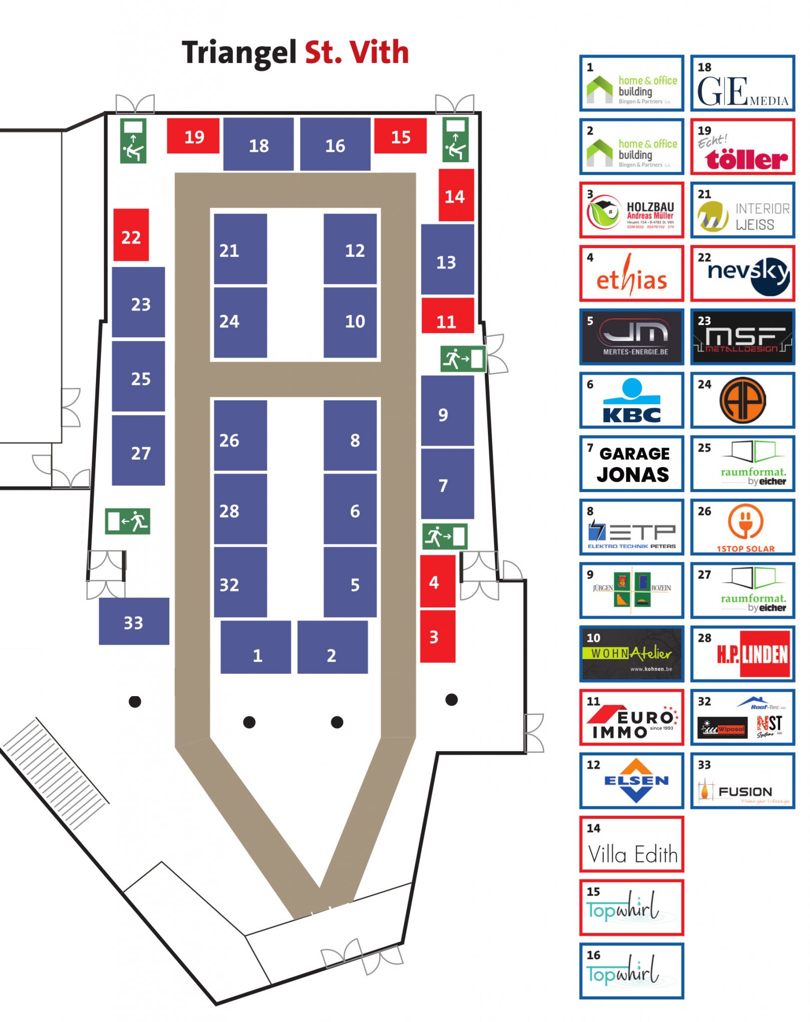 Hallenplan Immobilien Messe Ostbelgien